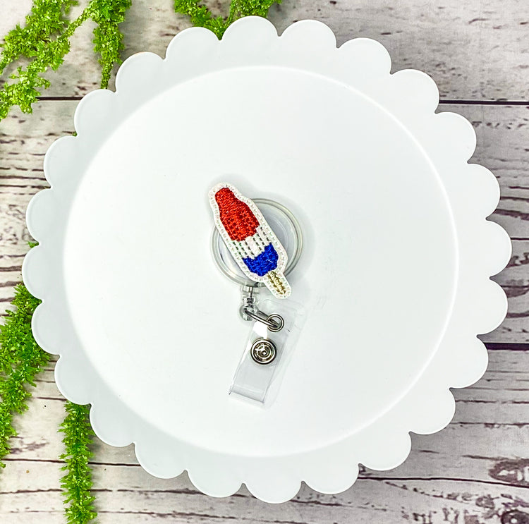 Bomb Pop Feltie Badge Clip, Bookmark, or Magnet