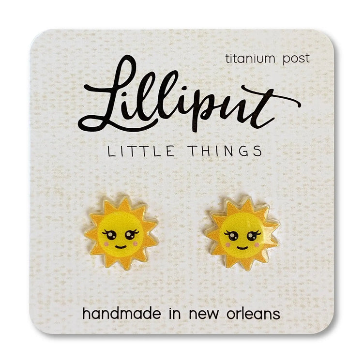 Sun Acrylic Stud Earrings