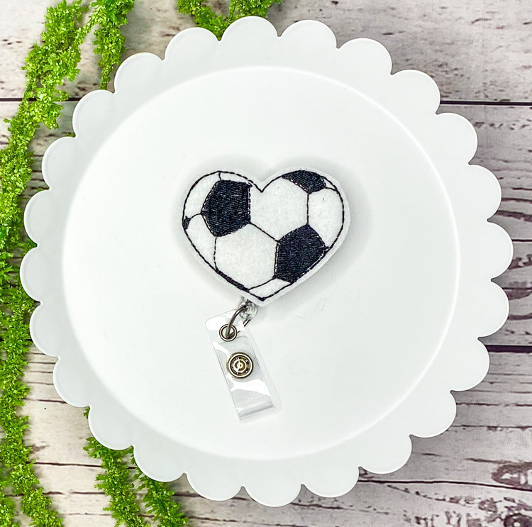 Soccer Feltie Badge Clip, Bookmark, or Magnet