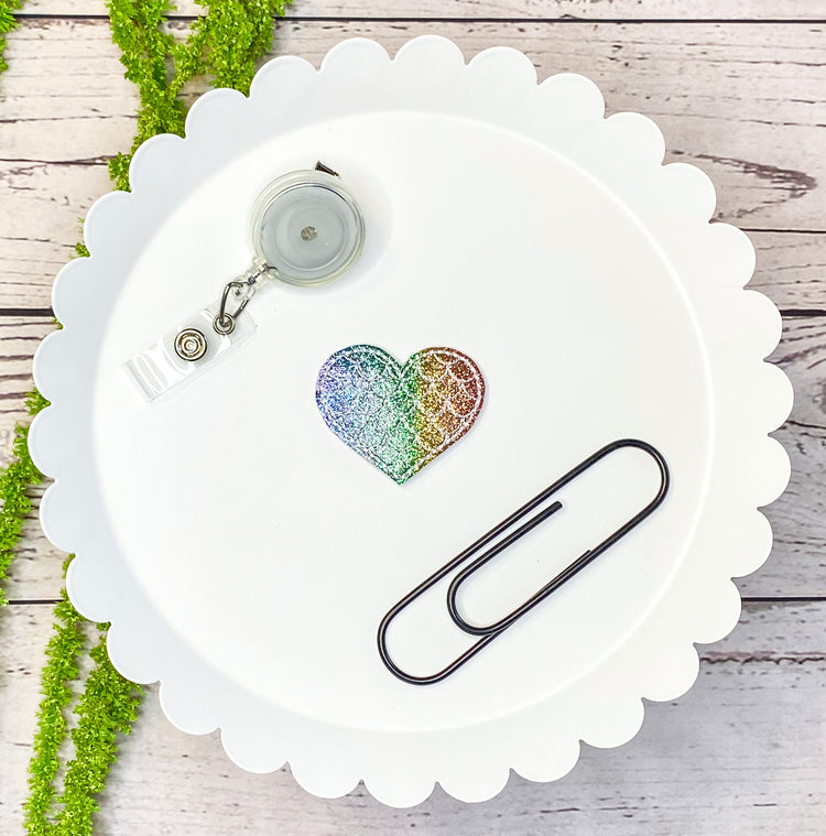Rainbow Mermaid Feltie Badge Clip, Bookmark, or Magnet