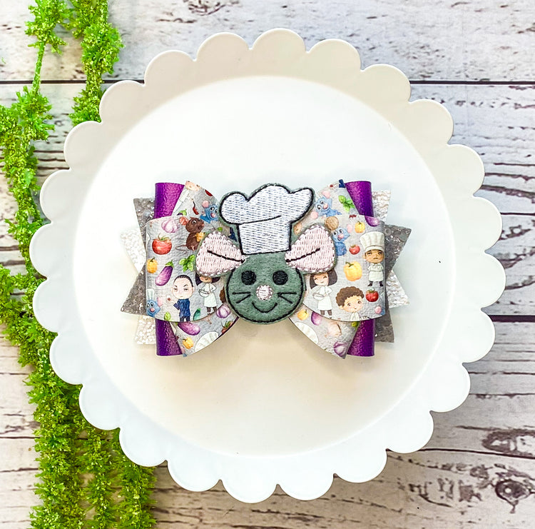 Rat Chef Triple Loop Bow