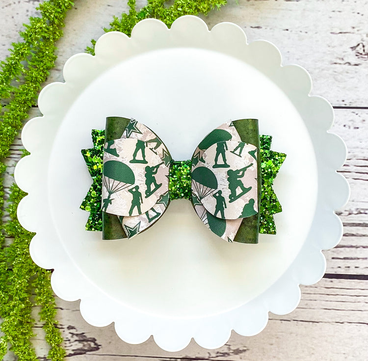 Army Men Triple Loop Bow
