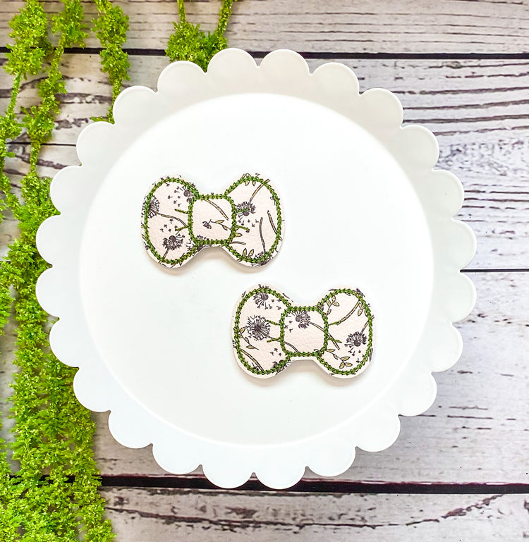 Dandelion Bow Snap Clips