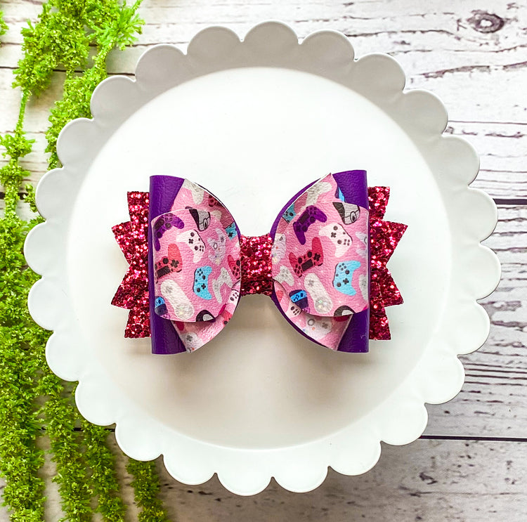 Gamer Girl Triple Loop Bow