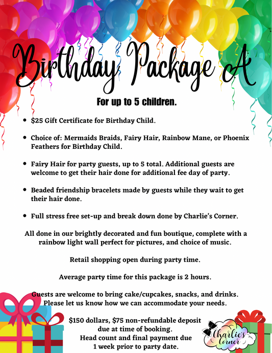 Birthday Package A
