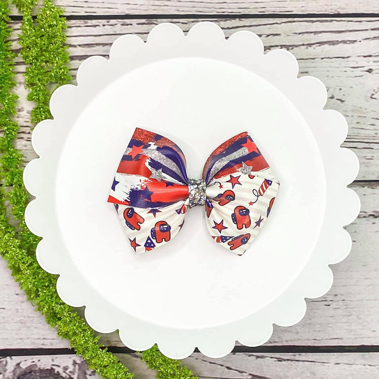 Patriotic Space Imposter Twisty Bow