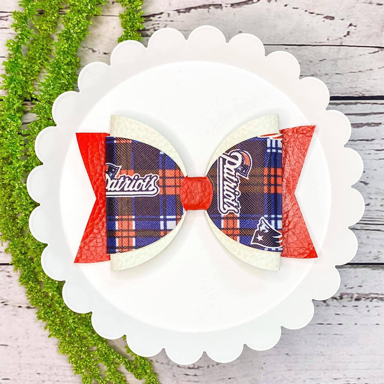 New England Football Classic Bow (Plaid)