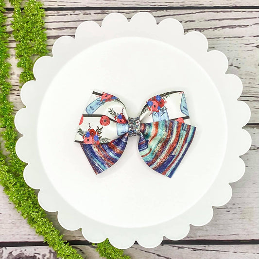 Mason Floral Twisty Bow