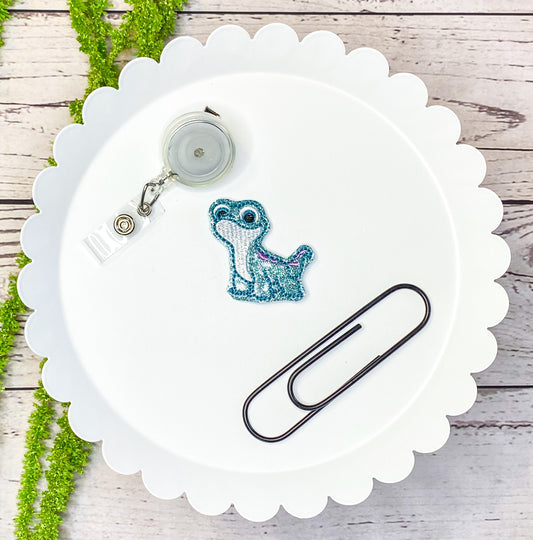 Ice Lizard Feltie Badge Clip, Bookmark, or Magnet