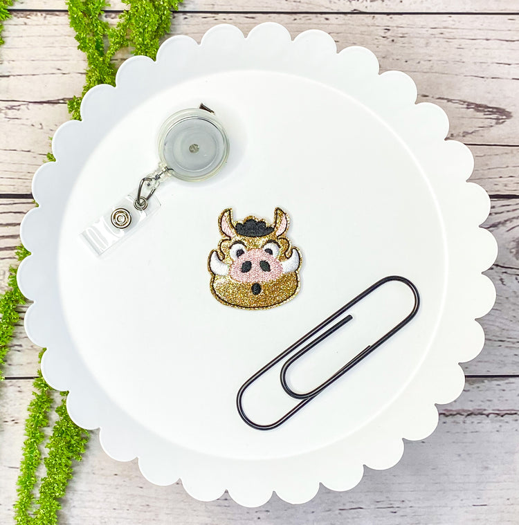 Warthog Feltie Badge Clip, Bookmark, or Magnet