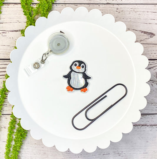 Penguin Feltie Badge Clip, Bookmark, or Magnet