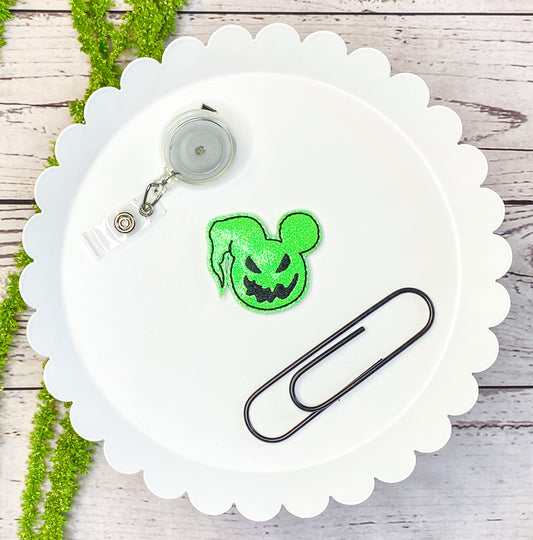 Sleepy Mouse Feltie Badge Clip, Bookmark, or Magnet