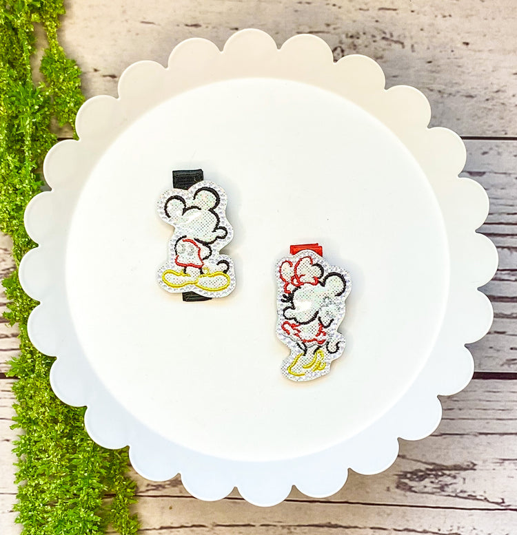 Boy and Girl Mouse Hair Clips