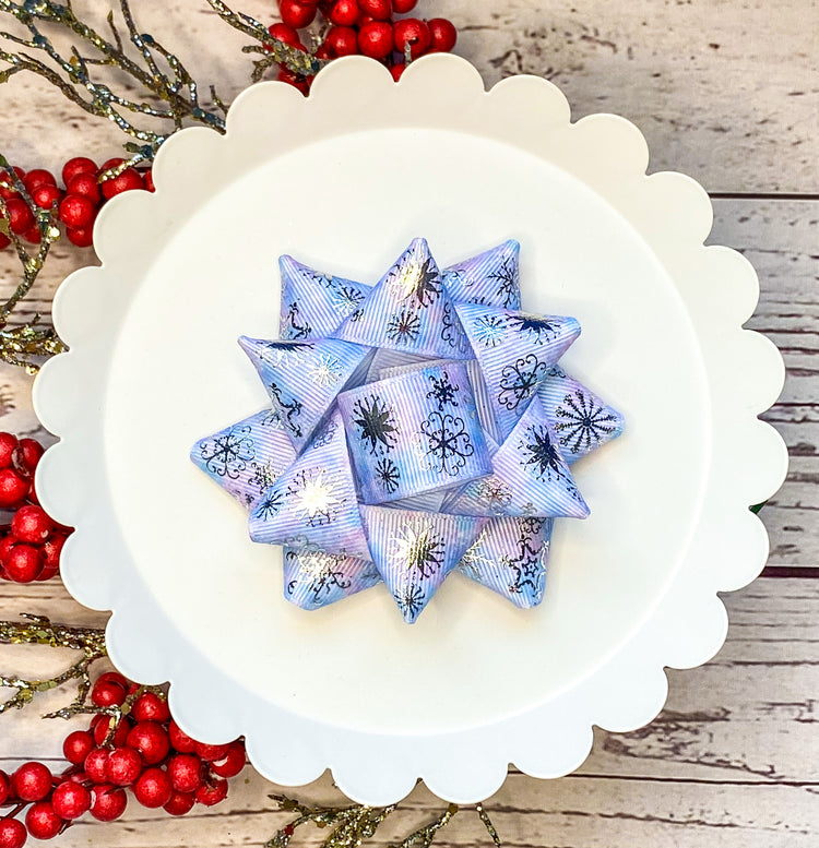 Pastel Snowflake Gift Bow