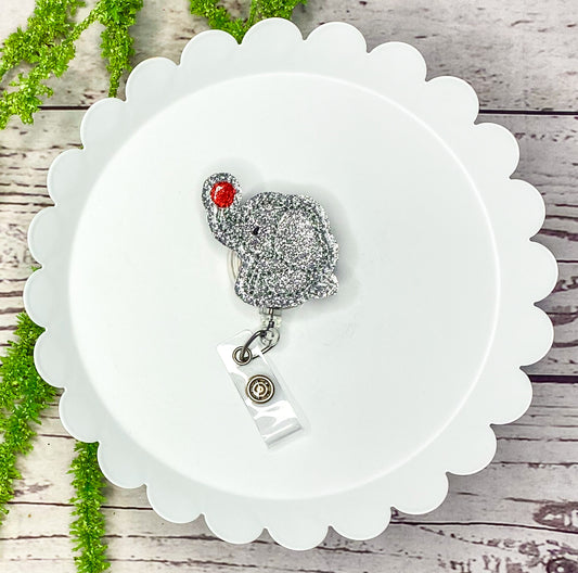 Elephant Feltie Badge Clip, Bookmark, or Magnet