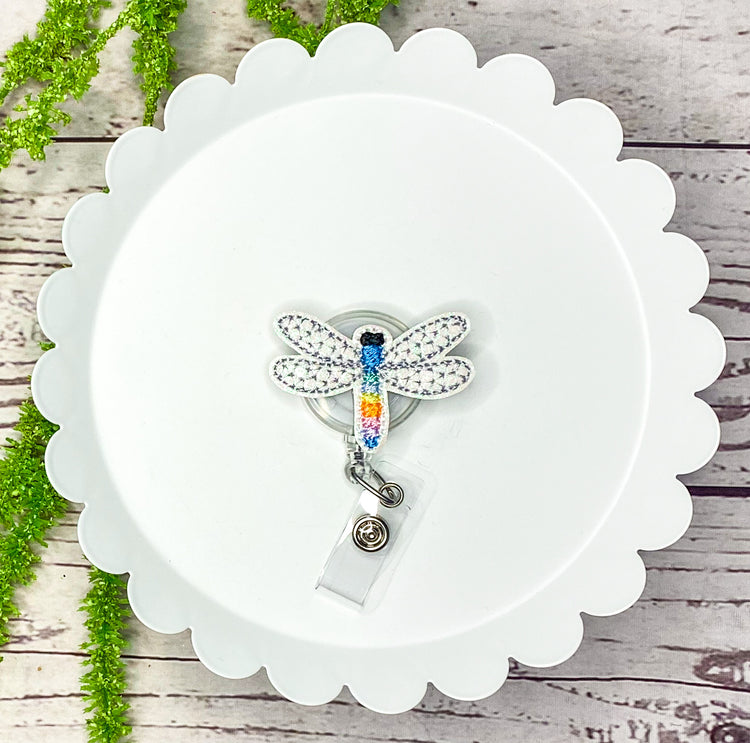 Dragonfly Feltie Badge Clip, Bookmark, or Magnet