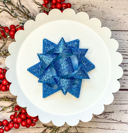 Blue Gift Bow