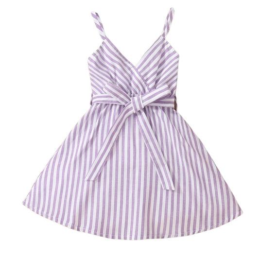 Purple Striped Dress