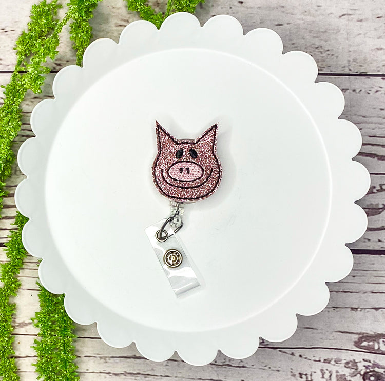 Pig Feltie Badge Clip, Bookmark, or Magnet