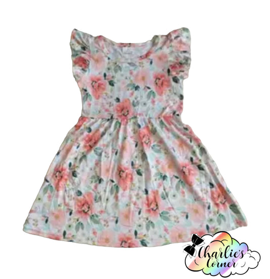 Pink Floral Twirl Dress