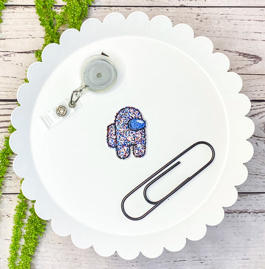 Patriotic Alien Feltie Badge Clip, Bookmark, or Magnet