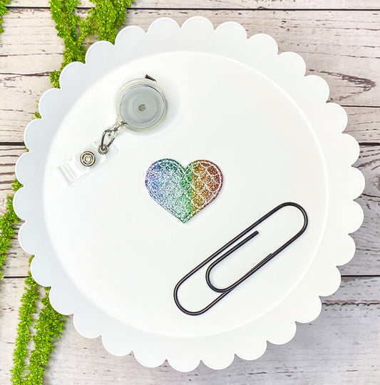 Rainbow Mermaid Feltie Badge Clip, Bookmark, or Magnet