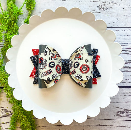 Georgia UGA Triple Loop Bow