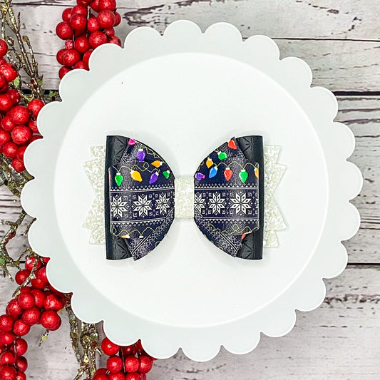 Ugly Sweater Triple Loop Bow