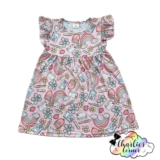 Rainbow School Twirl Dress