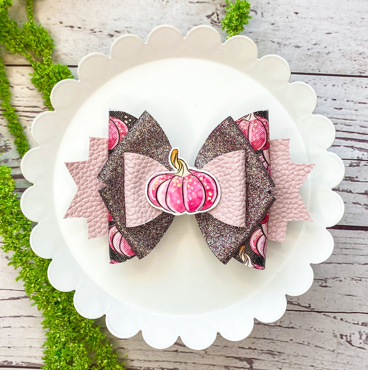 Pink Pumpkin Bow