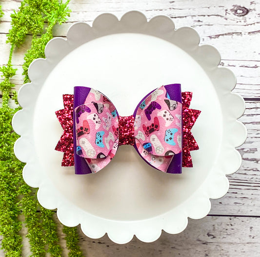 Gamer Girl Triple Loop Bow