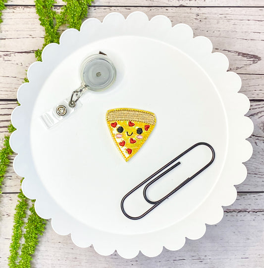 Pizza Feltie Badge Clip, Bookmark, or Magnet